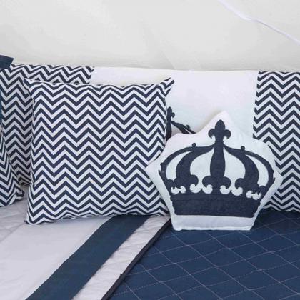 Imagem de Kit de berco masculino e feminino nuvem de amor principe e princesa com 12 pçs com saia e protetor