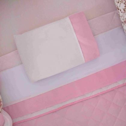 Imagem de Kit de berco masculino e feminino nuvem de amor principe e princesa com 12 pçs com saia e protetor