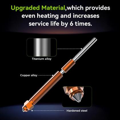 Imagem de Kit de bicos Creality K2 Plus Combo Unicorn K2 Plus 0,4 mm