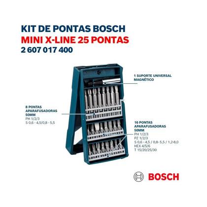 Imagem de Kit de Bits Pontas 25 pçs Bosch 2607017400