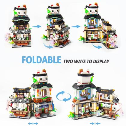 Imagem de Kit de blocos de construção OundArm Japanese Street View Takoyaki Shop