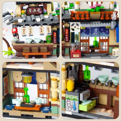 Imagem de Kit de blocos de construção OundArm Japanese Street View Takoyaki Shop