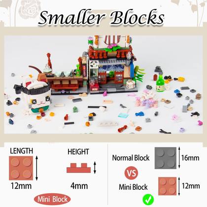 Imagem de Kit de blocos de construção OundArm Japanese Street View Takoyaki Shop