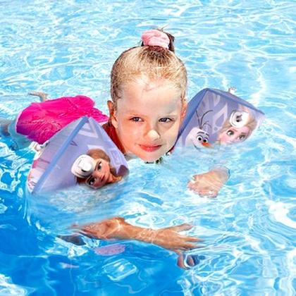 Imagem de Kit de Boias para Piscina e Praia Frozen Anna e Elsa Circular e de Braços