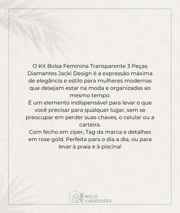 Imagem de Kit De Bolsa Diamantes C/ 3 Pçs - Jacki Design