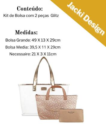 Imagem de Kit De Bolsa Diamantes C/ 3 Pçs - Jacki Design