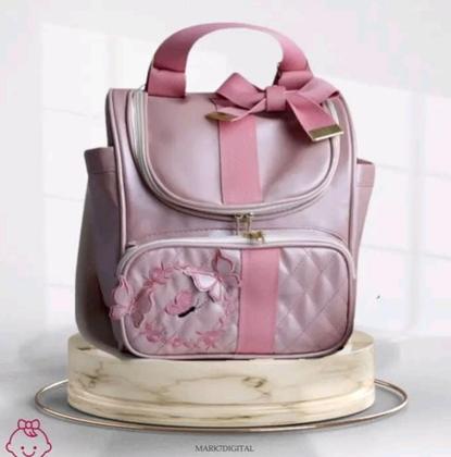 Imagem de Kit de Bolsa e Mochila Maternidade Coroa Lisa G - Bege