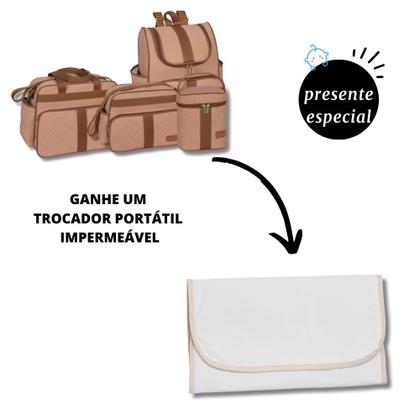 Imagem de Kit de Bolsa Maternidade 5 Peças com Mochila Paris