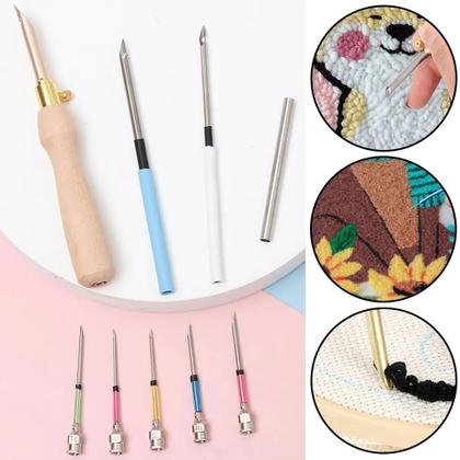 Imagem de Kit de Bordado com 11 Peças - Agulha, Linha, Caneta, Crochê e Tricô para Artesanato DIY