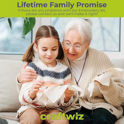Imagem de Kit de bordado Craftwiz Starter Set para iniciantes com 29 pontos