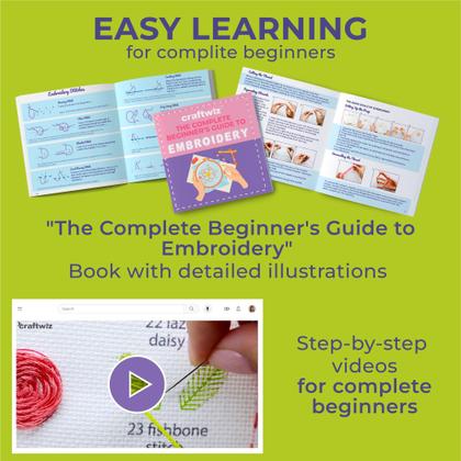 Imagem de Kit de bordado Craftwiz Starter Set para iniciantes com 29 pontos