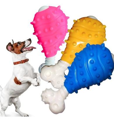 Imagem de Kit de Brinquedos para Cachorros 4 mordedor Resistentes escova de dente Pet Bola interativa