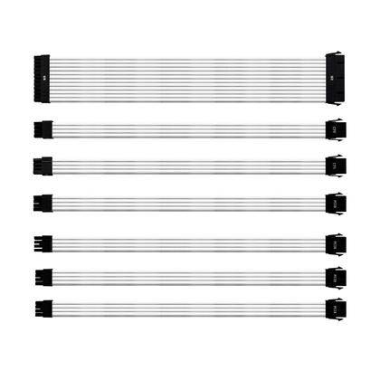 Imagem de Kit De Cabo De Extensão Sleeved Psu 30 Cm Com Capa De Pvc Cooler Master - Branco - Cma-nest16xxwt1-gl