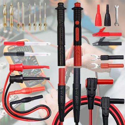 Imagem de Kit De Cabos De Multímetro Banhados a Ouro Profissional, Conjunto De Cabos De Teste Atualizáveis Com