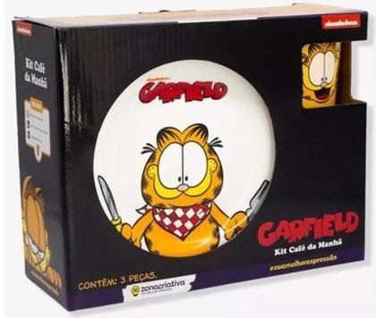 Imagem de Kit De Café Da Manhã Com 3 Peças Garfield Zona Criativ