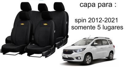 Imagem de Kit de Capas de Couro de Luxo para Spin 2018 - Couro Impermeável + Chaveiro + Capa de Volante