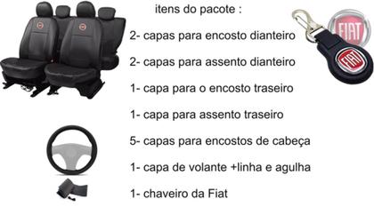 Imagem de Kit de Capas de Couro para Fastback 2022-2023 - Couro Impermeável + Chaveiro + Capa de Volante