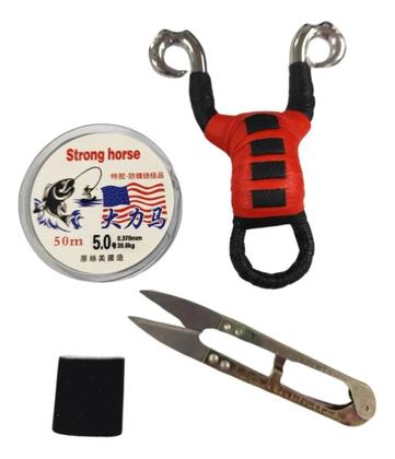 Imagem de Kit De Carretel De Pesca Estilingue Tiro Com A Mão Direita