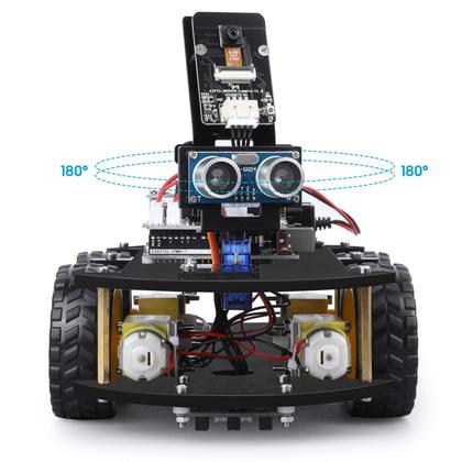 Imagem de Kit de carro robô inteligente ELEGOO UNO R3 V4 para crianças Arduino de 8 a 16 anos