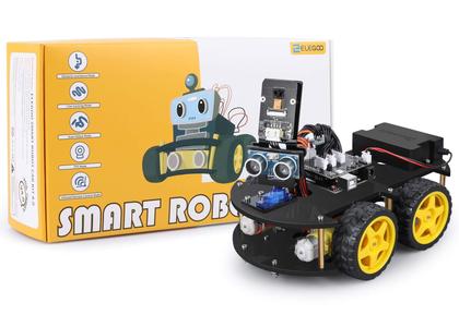 Imagem de Kit de carro robô inteligente ELEGOO UNO R3 V4 para crianças Arduino de 8 a 16 anos