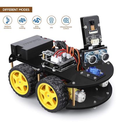 Imagem de Kit de carro robô inteligente ELEGOO UNO R3 V4 para crianças Arduino de 8 a 16 anos