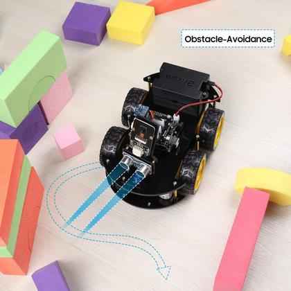 Imagem de Kit de carro robô inteligente ELEGOO UNO R3 V4 para crianças Arduino de 8 a 16 anos