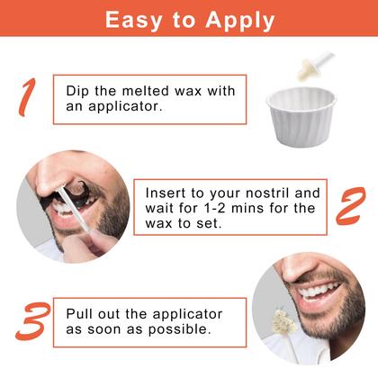 Imagem de Kit de cera para cabelo para nariz e orelha ANREACHO 100g com 20 aplicadores