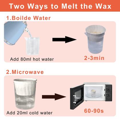 Imagem de Kit de cera para cabelo para nariz e orelha ANREACHO 100g com 20 aplicadores