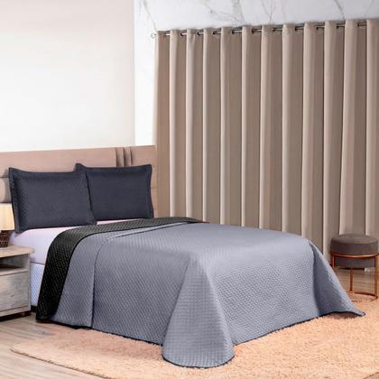 Imagem de Kit de Colcha Dupla Face Cama Posta Aconchego Toque Macio