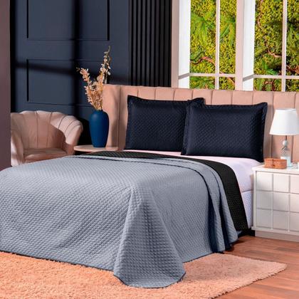 Imagem de Kit de Colcha Dupla Face Cama Posta Aconchego Toque Macio