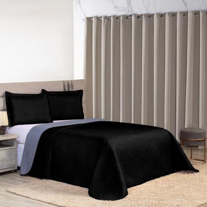 Imagem de Kit de Colcha Dupla Face Cama Posta Aconchego Toque Macio