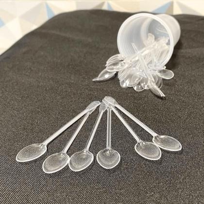 Imagem de Kit de Colher Mexedora para Café 8,5cm Cristal Plastfood 2 Pacotes com 200 unidades