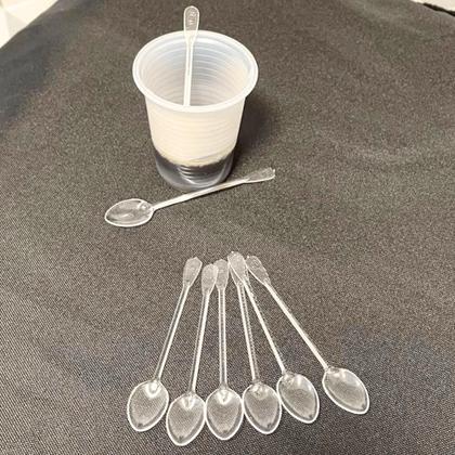 Imagem de Kit de Colher Mexedora para Café 8,5cm Cristal Plastfood 2 Pacotes com 200 unidades