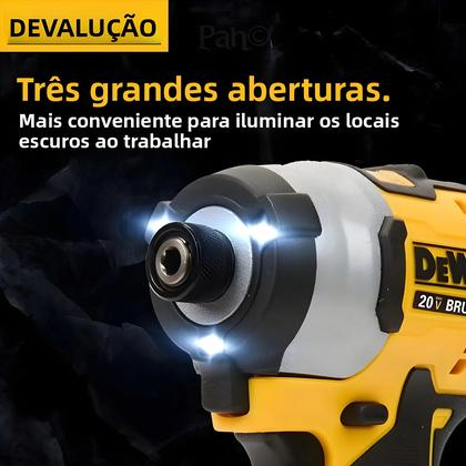 Imagem de Kit De Combinação De Furadeira De Impacto E Parafusadeira Elétrica Com Motor Brushless De Lítio