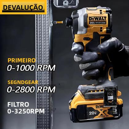 Imagem de Kit De Combinação De Furadeira De Impacto E Parafusadeira Elétrica Com Motor Brushless De Lítio