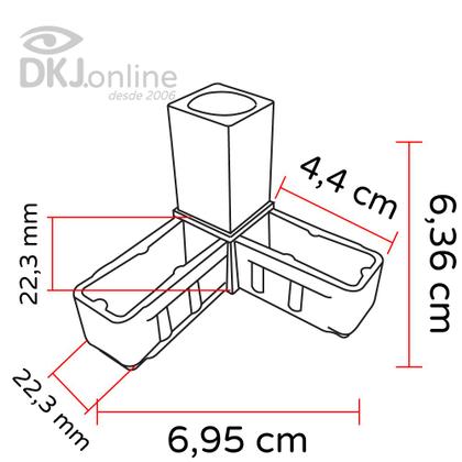 Imagem de Kit de Conectores de Plástico para Metalon 25x25 mm - Modelos L, Y e S4