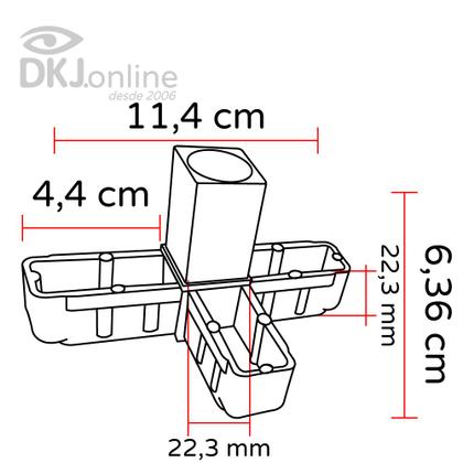 Imagem de Kit de Conectores de Plástico para Metalon 25x25 mm - Modelos L, Y e S4