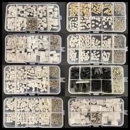 Imagem de Kit De Conectores Terminais Crimp JST SH 1.0mm 1.25mm 2.0mm 2.54mm Macho E Fêmea