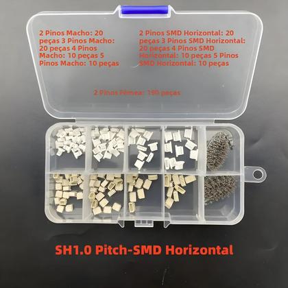 Imagem de Kit De Conectores Terminais Crimp JST SH 1.0mm 1.25mm 2.0mm 2.54mm Macho E Fêmea