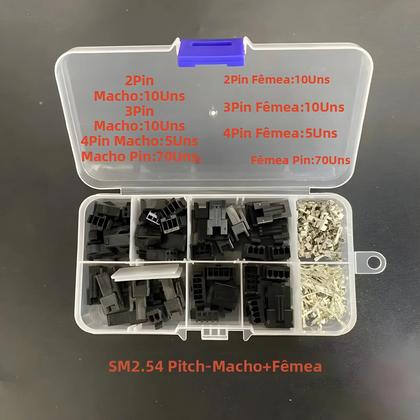 Imagem de Kit De Conectores Terminais Crimp JST SH 1.0mm 1.25mm 2.0mm 2.54mm Macho E Fêmea