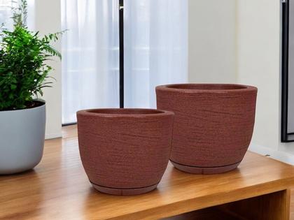 Imagem de Kit de Cones com Prato (PP e P) - Para Decoração de Plantas, Suculentas e Arranjos Florais, Com Proteção Contra Mosquitos da Dengue