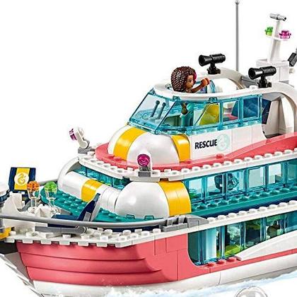 Imagem de Kit de construção de barcos de brinquedo LEGO Friends Rescue Mission Boat 41381