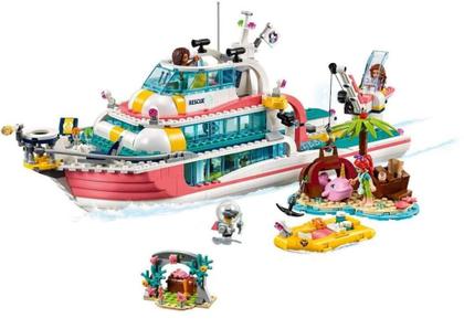 Imagem de Kit de construção de barcos de brinquedo LEGO Friends Rescue Mission Boat 41381