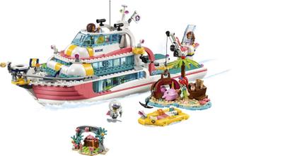 Imagem de Kit de construção de barcos de brinquedo LEGO Friends Rescue Mission Boat 41381