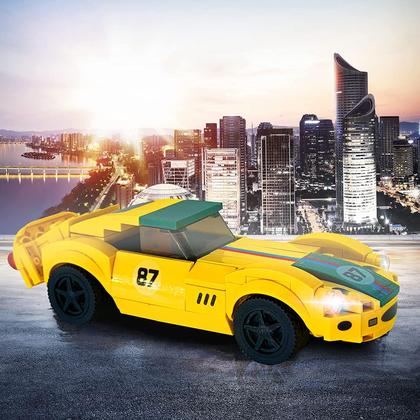 Imagem de Kit de construção de carros esportivos da cidade, brinquedos de blocos de construção de supercarros, modelos colecionáveis de carros e presente de construção STEM para crianças, meninos, meninas, 6+ (106 unidades)