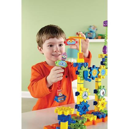 Imagem de Kit de Construção Educativo Engrenagens - Fábrica de Robôs com 80 Peças