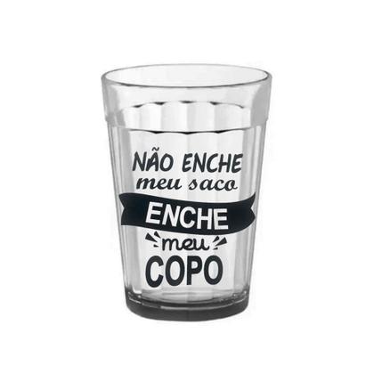 Imagem de Kit De Copo Americano 10 Unidades De Vidro Com Frases Decoradas 190ml