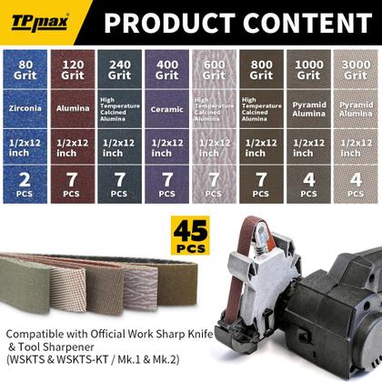 Imagem de Kit de correia de lixar Work Sharp Knife & Tool Sharpener 45 unidades
