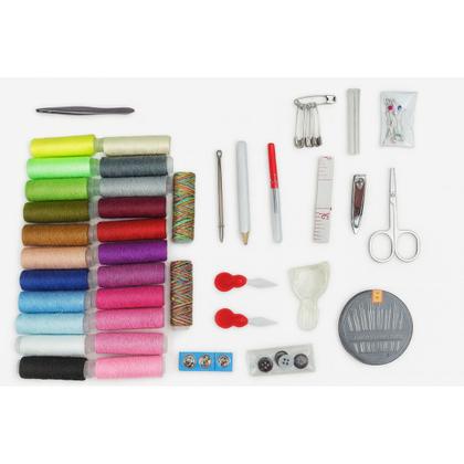 Imagem de Kit de Costura Completo 86 Peças com Estojo Portátil -