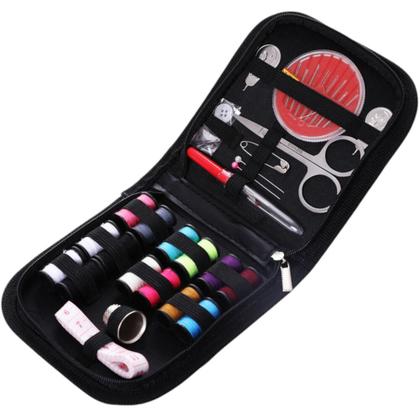 Imagem de Kit de Costura Portátil 67 Peças - Estojo Preto com Acessórios Essentials